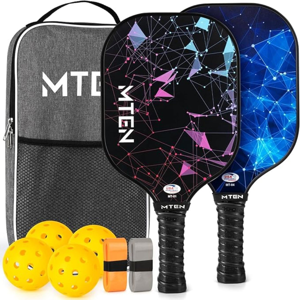 Lightweight Fiberglass Pickleball Paddle Set With Balls | Temsk