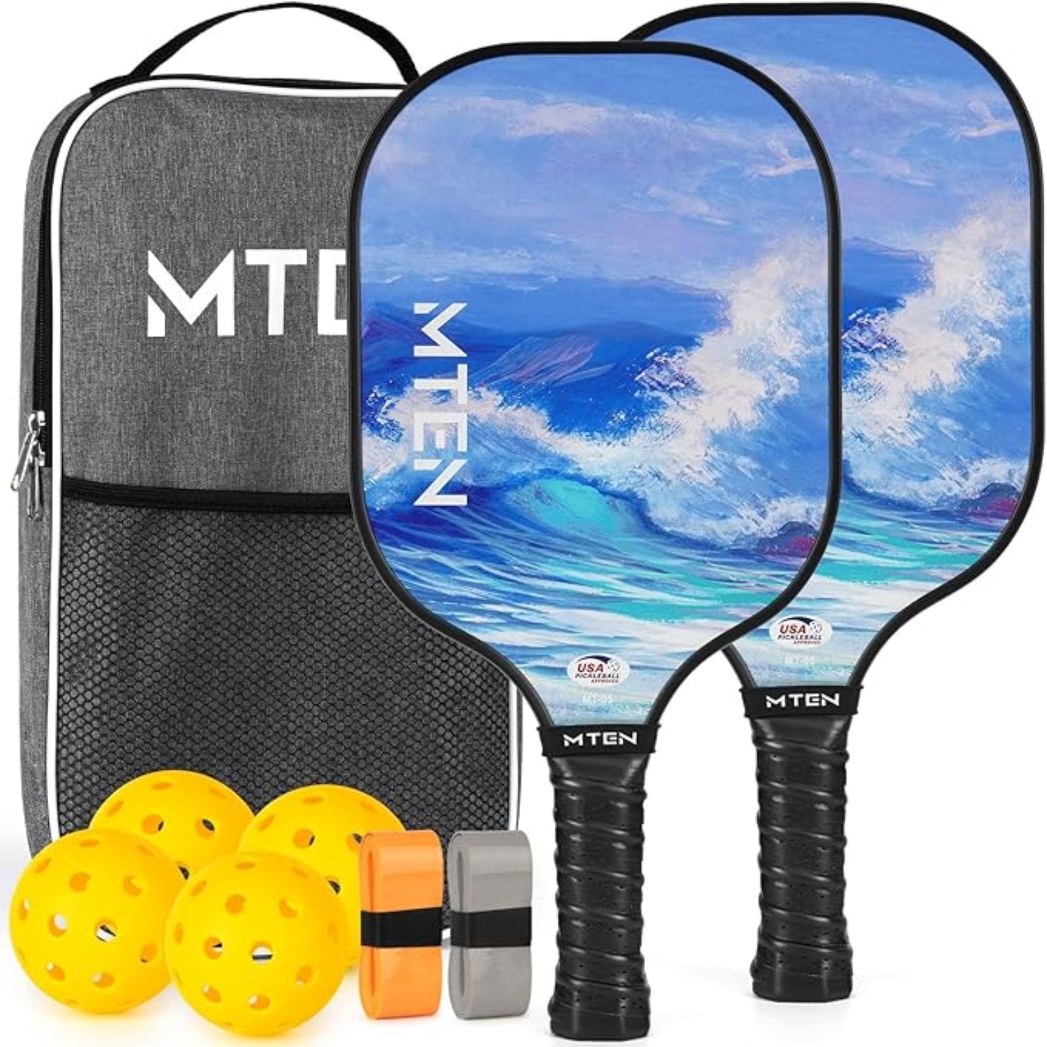 Lightweight Fiberglass Pickleball Paddle Set With Balls | Temsk