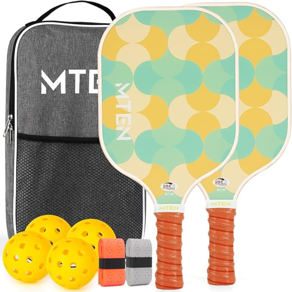 Lightweight Fiberglass Pickleball Paddle Set With Balls | Temsk