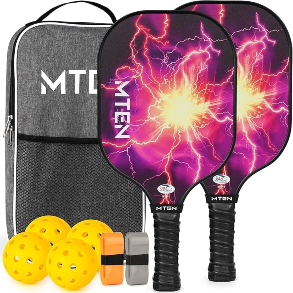 Lightweight Fiberglass Pickleball Paddle Set With Balls | Temsk