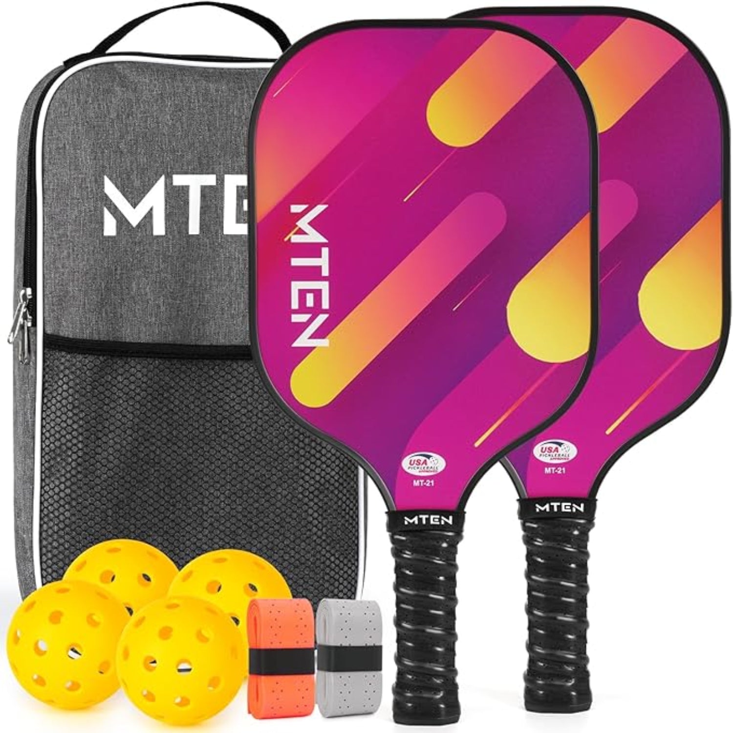 Lightweight Fiberglass Pickleball Paddle Set With Balls | Temsk
