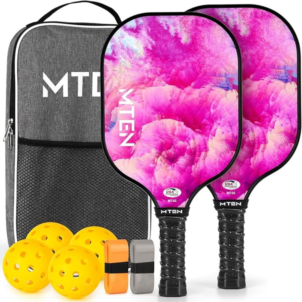 Lightweight Fiberglass Pickleball Paddle Set With Balls | Temsk