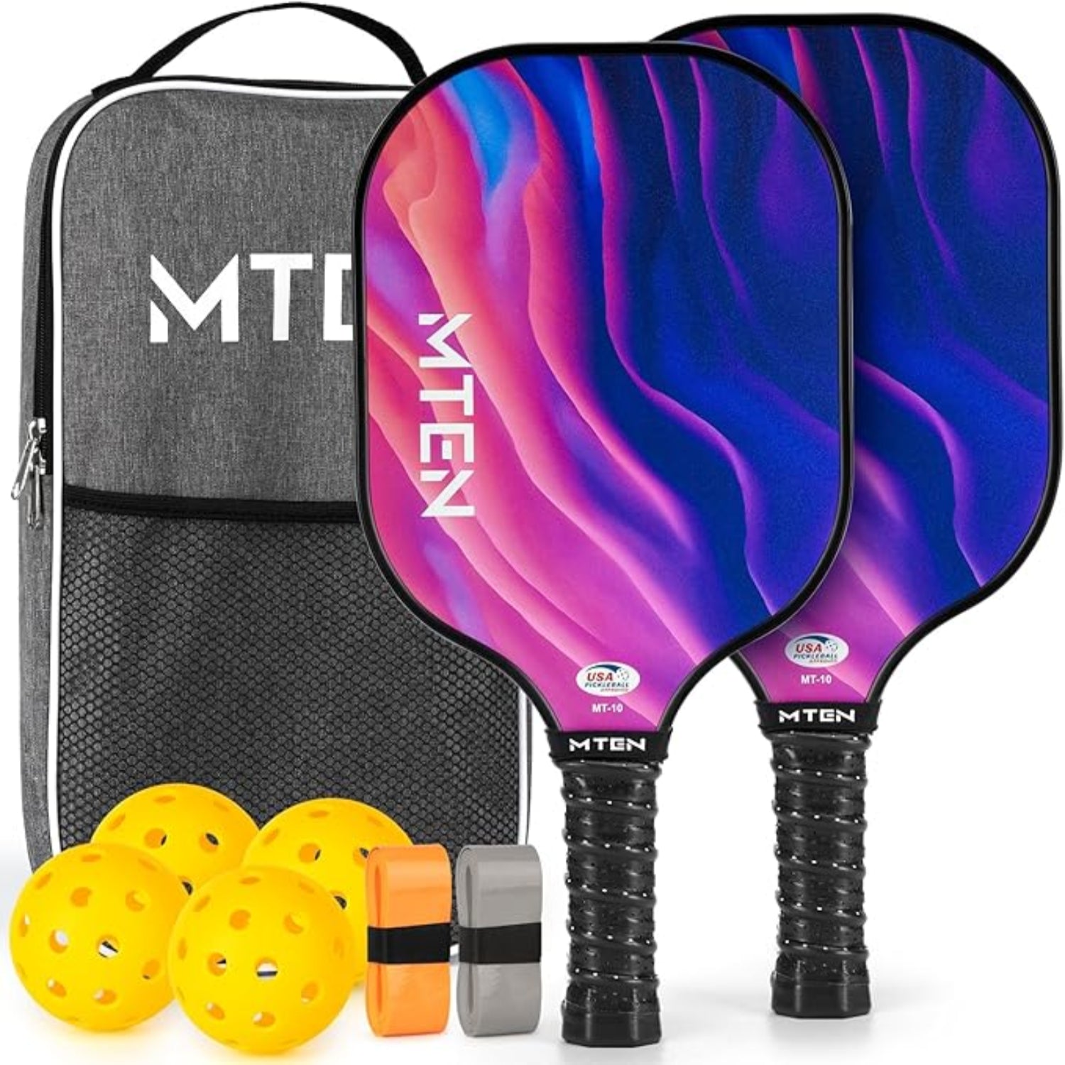 Lightweight Fiberglass Pickleball Paddle Set With Balls | Temsk