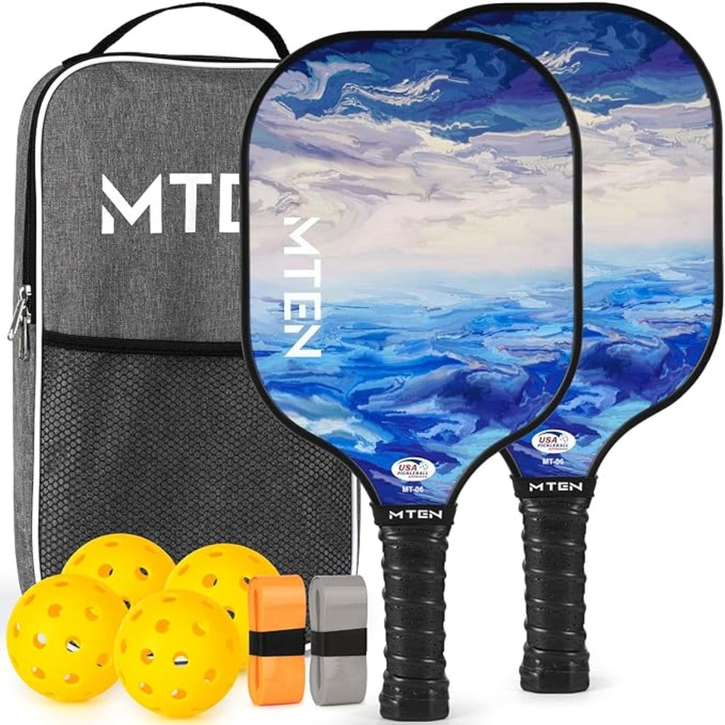 Lightweight Fiberglass Pickleball Paddle Set With Balls | Temsk