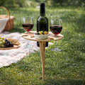 Outdoor Wine Table With Spike Stand And Snack Surface | Temsk
