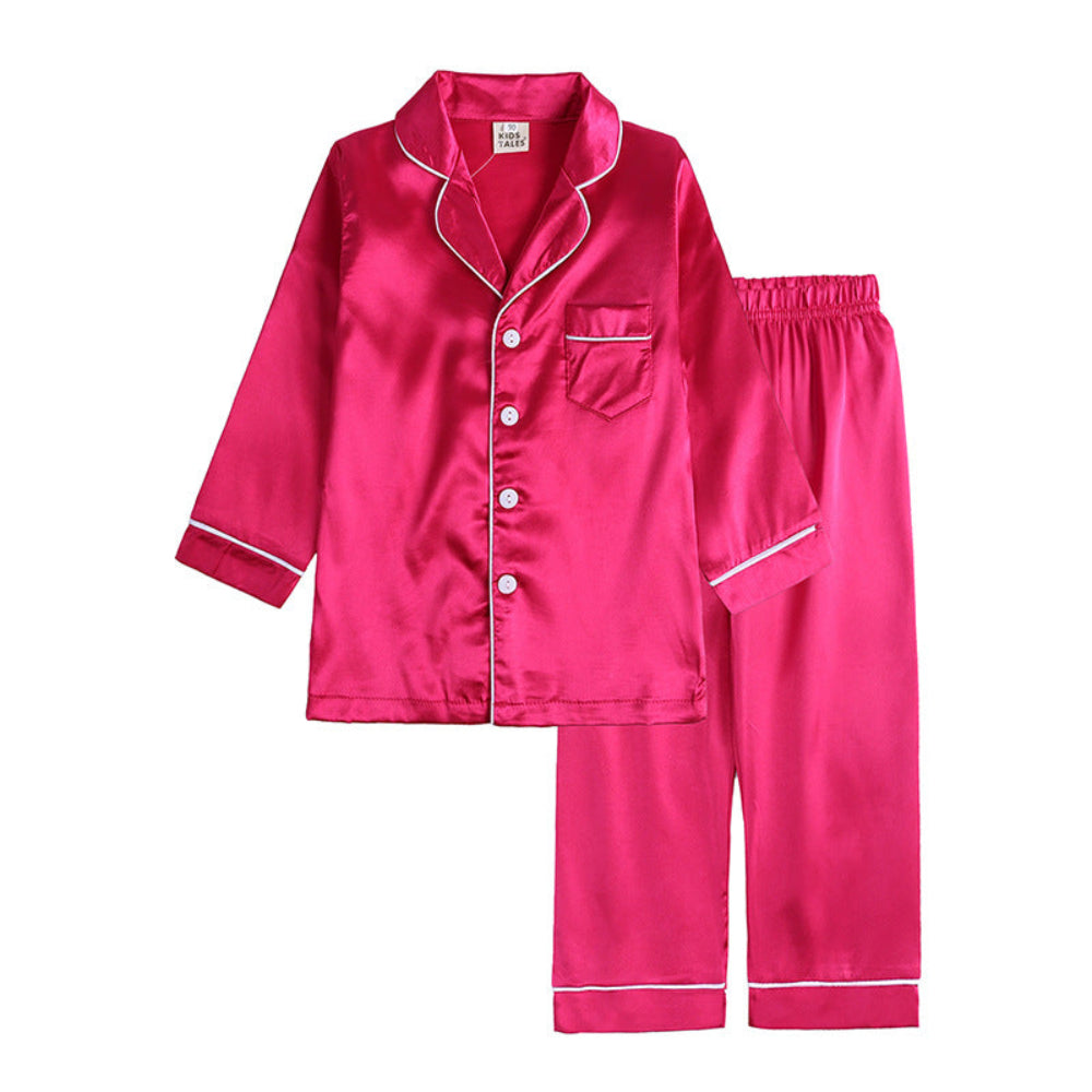 Kids Button-Top Sleepwear Set With Matching Top And Bottoms | Temsk