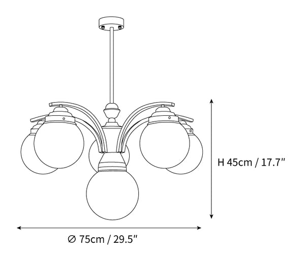 Asteria Pink and White Round Chandelier for Elegant Ambience | Snurv | Temsk