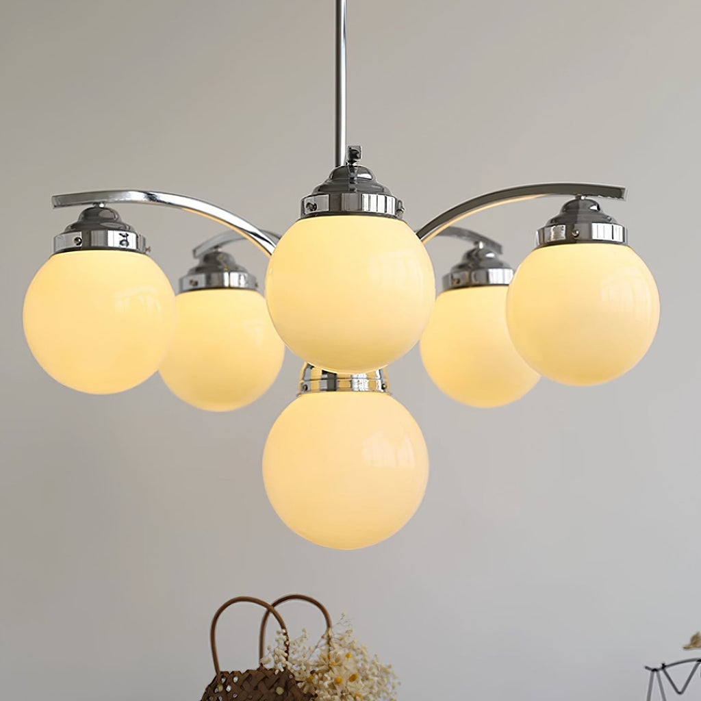 Asteria Pink and White Round Chandelier for Elegant Ambience | Snurv | Temsk