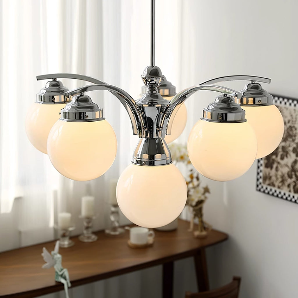 Asteria Pink and White Round Chandelier for Elegant Ambience | Snurv | Temsk