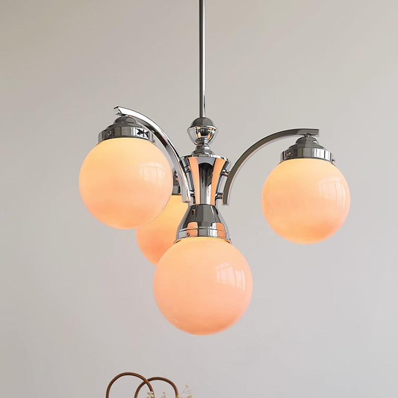 Asteria Pink and White Round Chandelier for Elegant Ambience | Snurv | Temsk