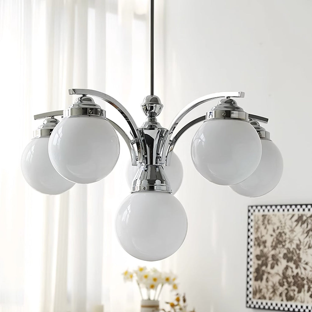 Asteria Pink and White Round Chandelier for Elegant Ambience | Snurv | Temsk