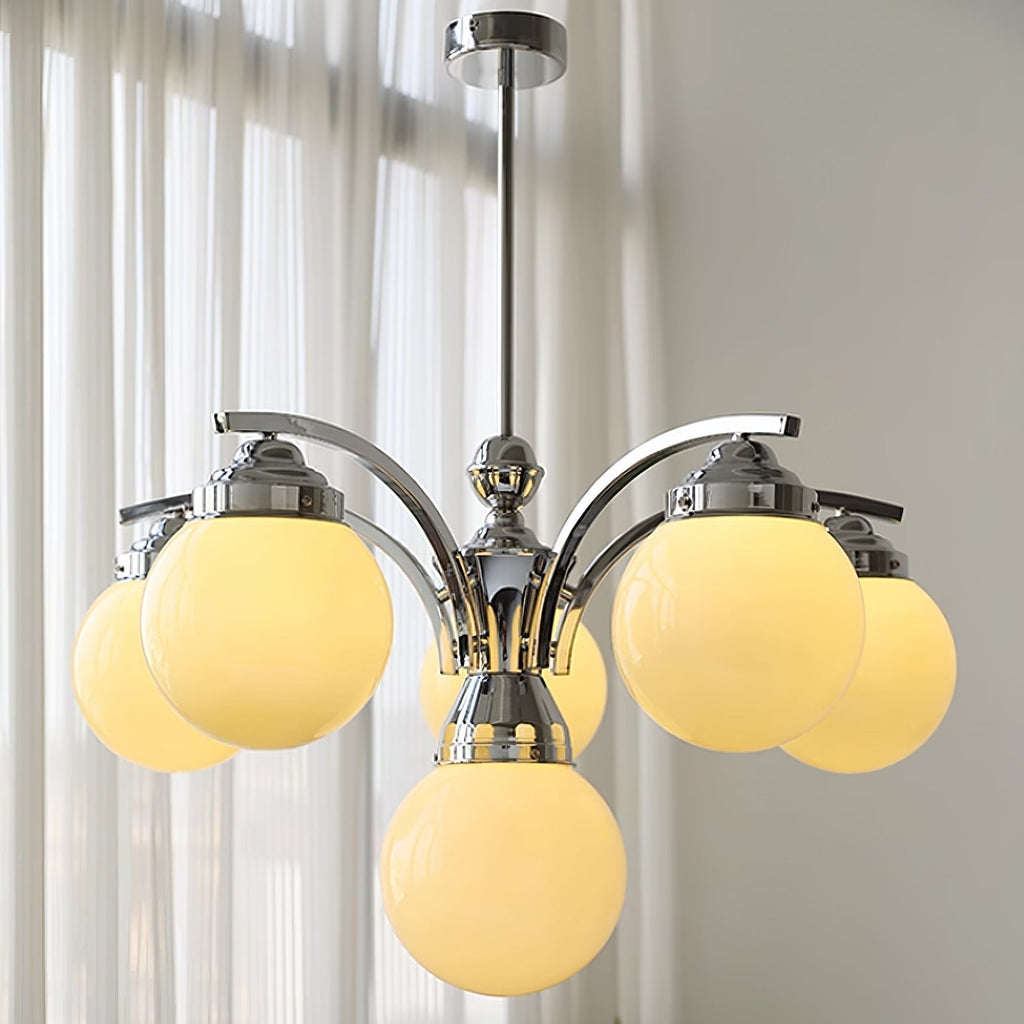 Asteria Pink and White Round Chandelier for Elegant Ambience | Snurv | Temsk