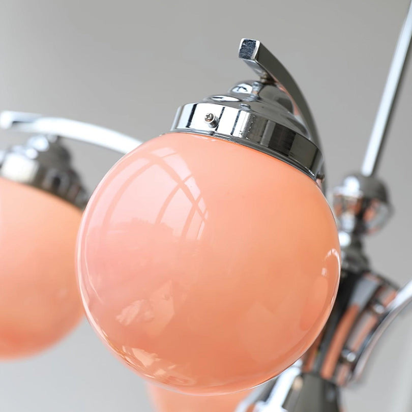 Asteria Pink and White Round Chandelier for Elegant Ambience | Snurv | Temsk