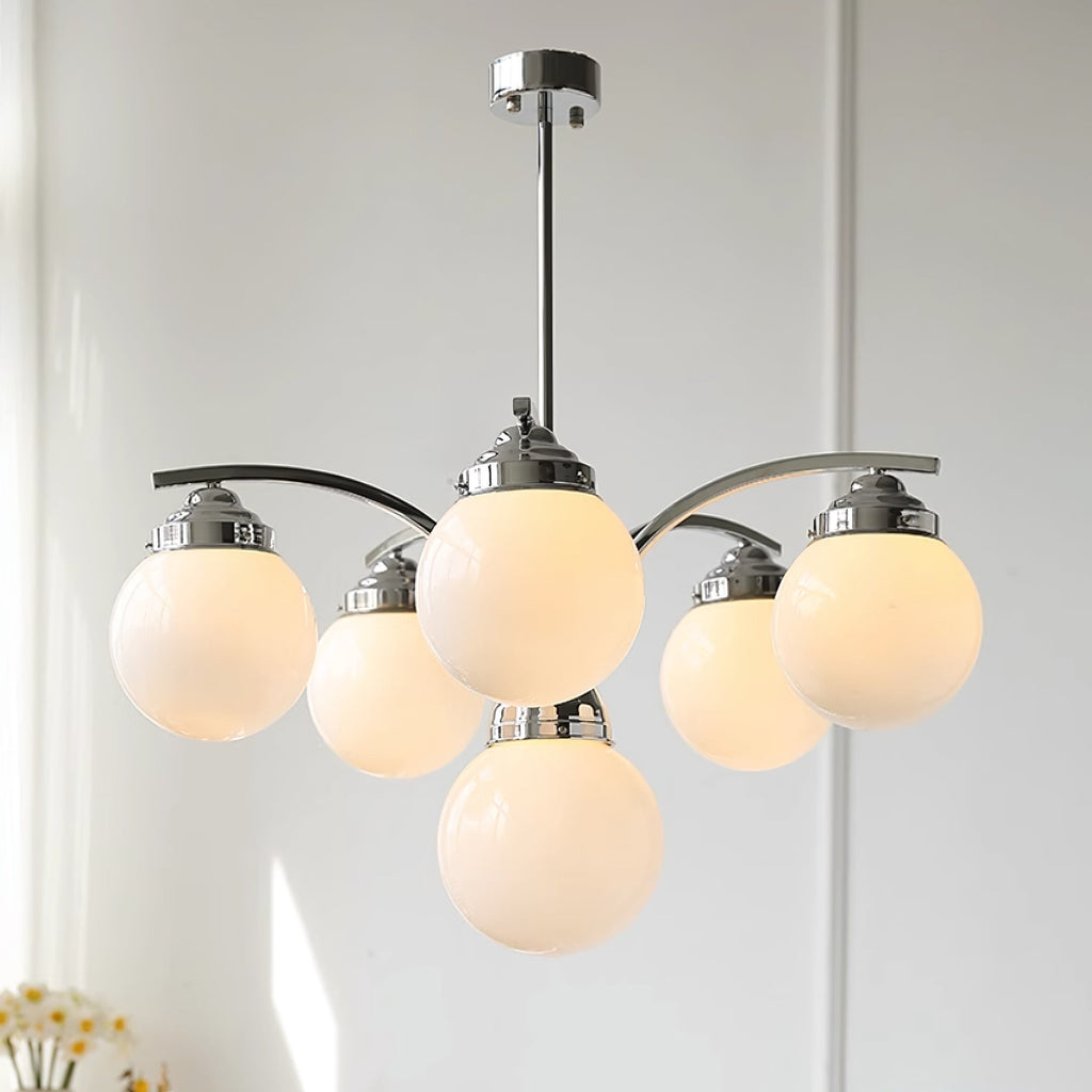 Asteria Pink and White Round Chandelier for Elegant Ambience | Snurv | Temsk