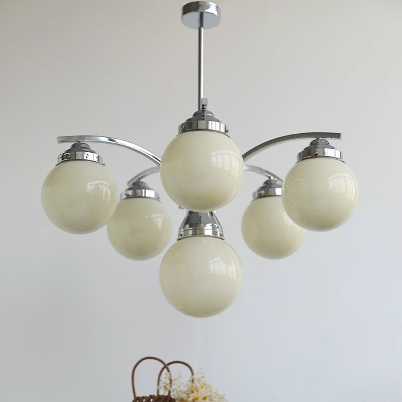 Asteria Pink and White Round Chandelier for Elegant Ambience | Snurv | Temsk