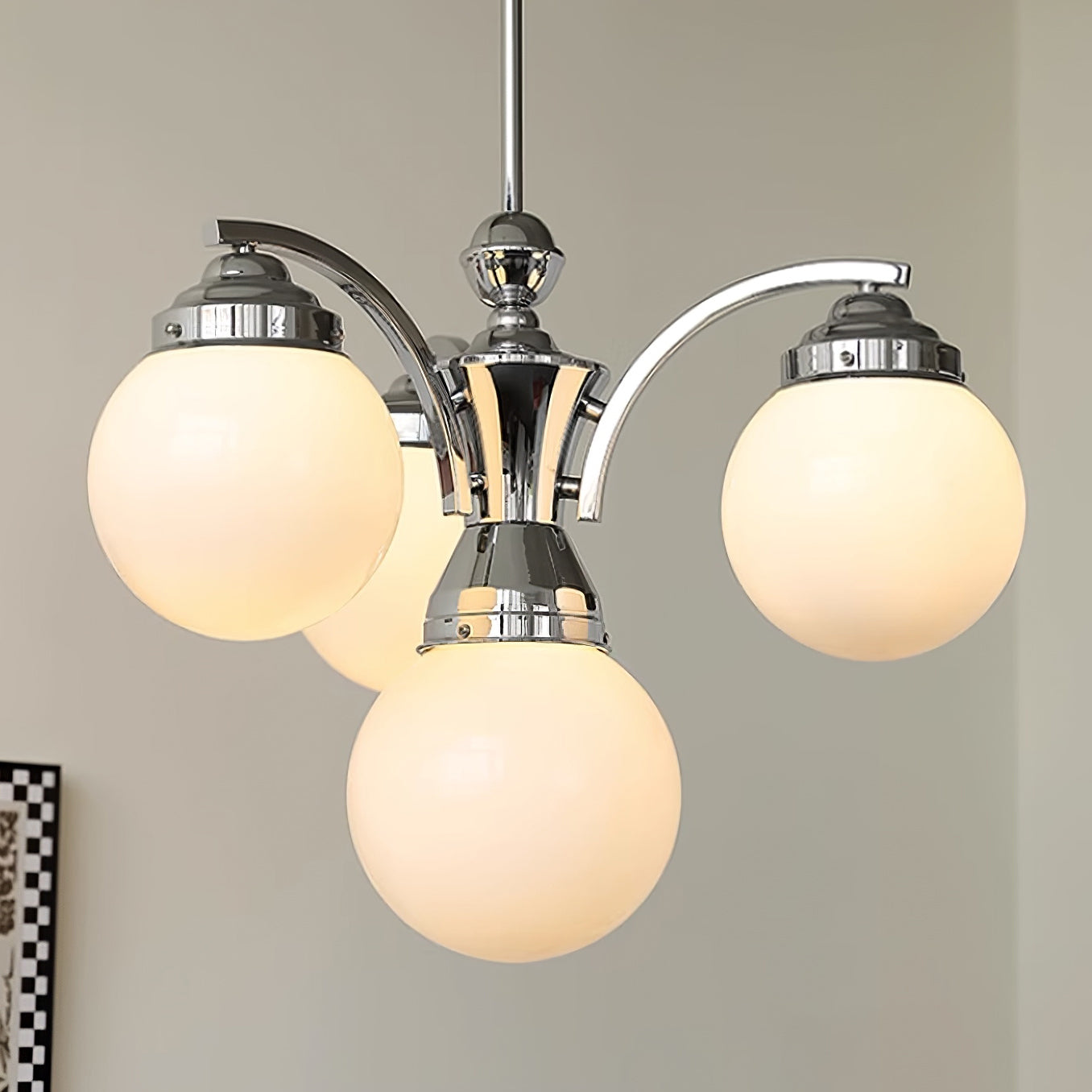 Asteria Pink and White Round Chandelier for Elegant Ambience | Snurv | Temsk