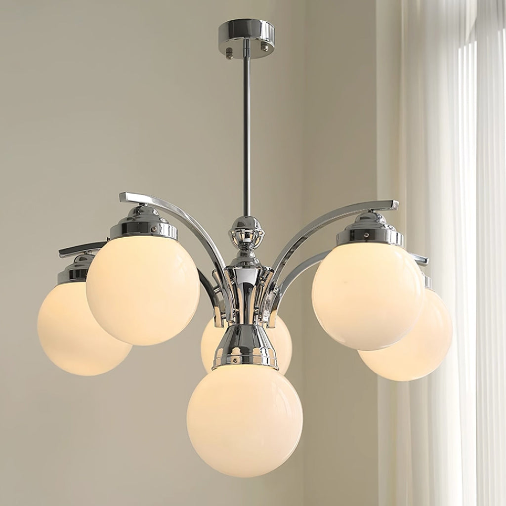 Asteria Pink and White Round Chandelier for Elegant Ambience | Snurv | Temsk