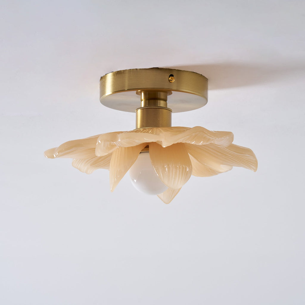 Blossom Resin and Brass Ceiling Light for Bedroom and Hallway | Temsk