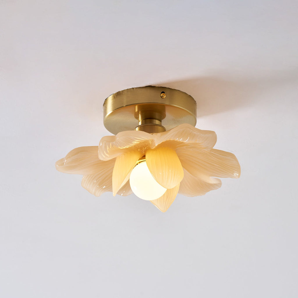 Blossom Resin and Brass Ceiling Light for Bedroom and Hallway | Temsk