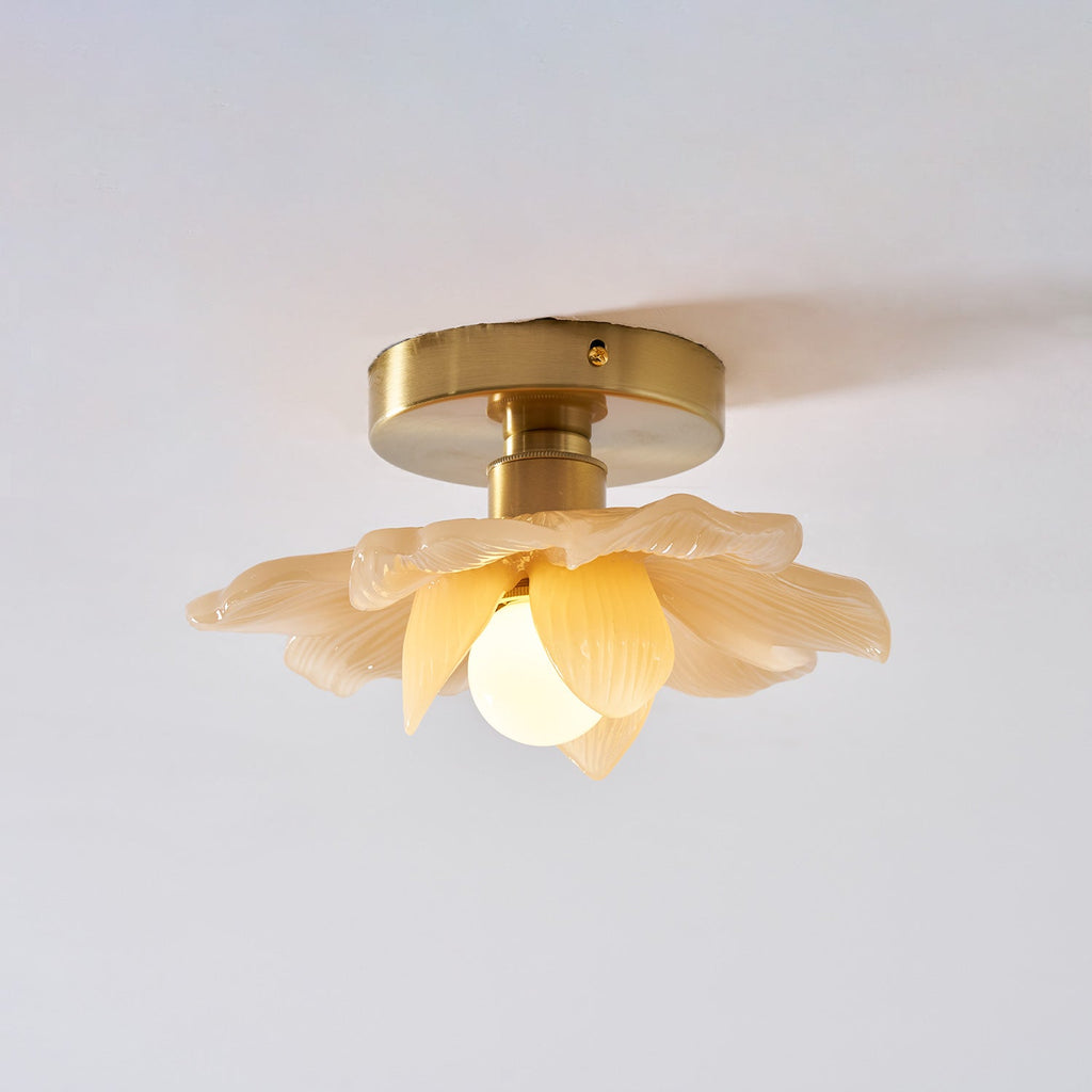 Blossom Resin and Brass Ceiling Light for Bedroom and Hallway | Temsk