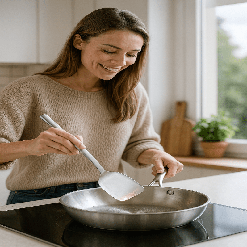 NovaSear Fry Pan Gas and Induction Compatible Cookware | Temsk