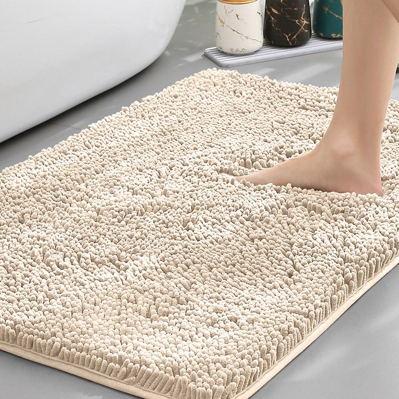 Weicher rutschfester Badematten-Teppich mit flauschigem Chenille und saugfähiger Oberfläche | Temsk