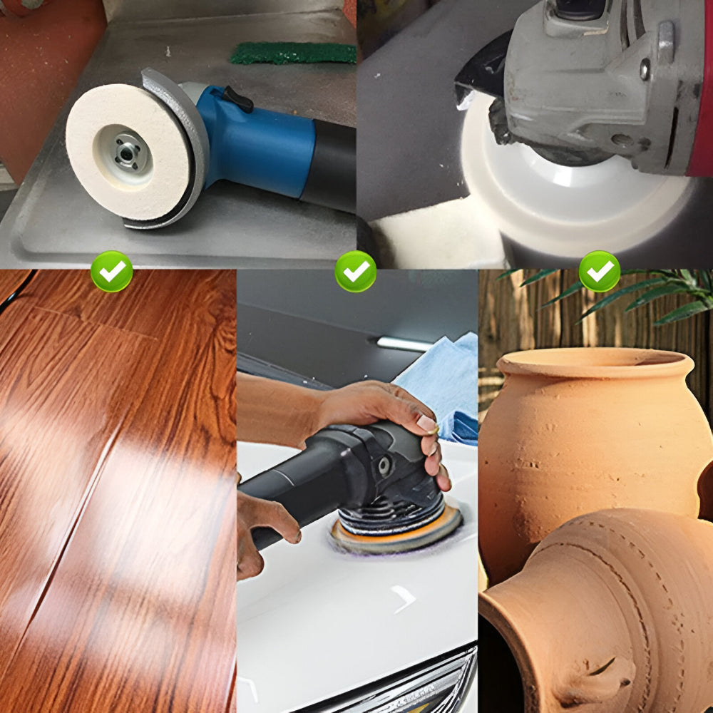 Grinder Felt Polishing Disc Set For Buffing And Surface Finishing | Temsk