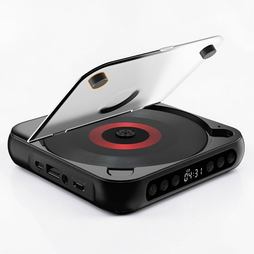 Bluetooth tragbarer CD-Player mit Anti-Skip-Funktion und Kopfhöreranschluss | Temsk