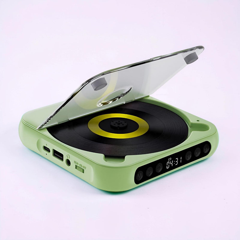 Bluetooth tragbarer CD-Player mit Anti-Skip-Funktion und Kopfhöreranschluss | Temsk