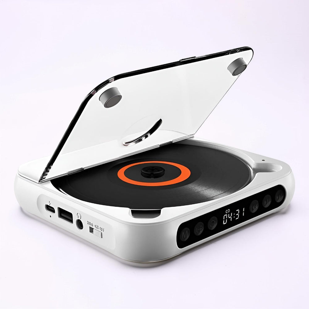 Bluetooth tragbarer CD-Player mit Anti-Skip-Funktion und Kopfhöreranschluss | Temsk