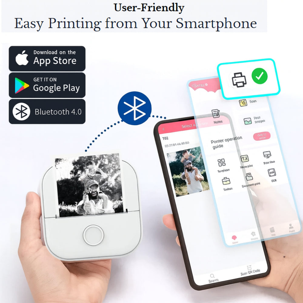 Portable Bluetooth Thermal Printer For Photos And Labels | Temsk