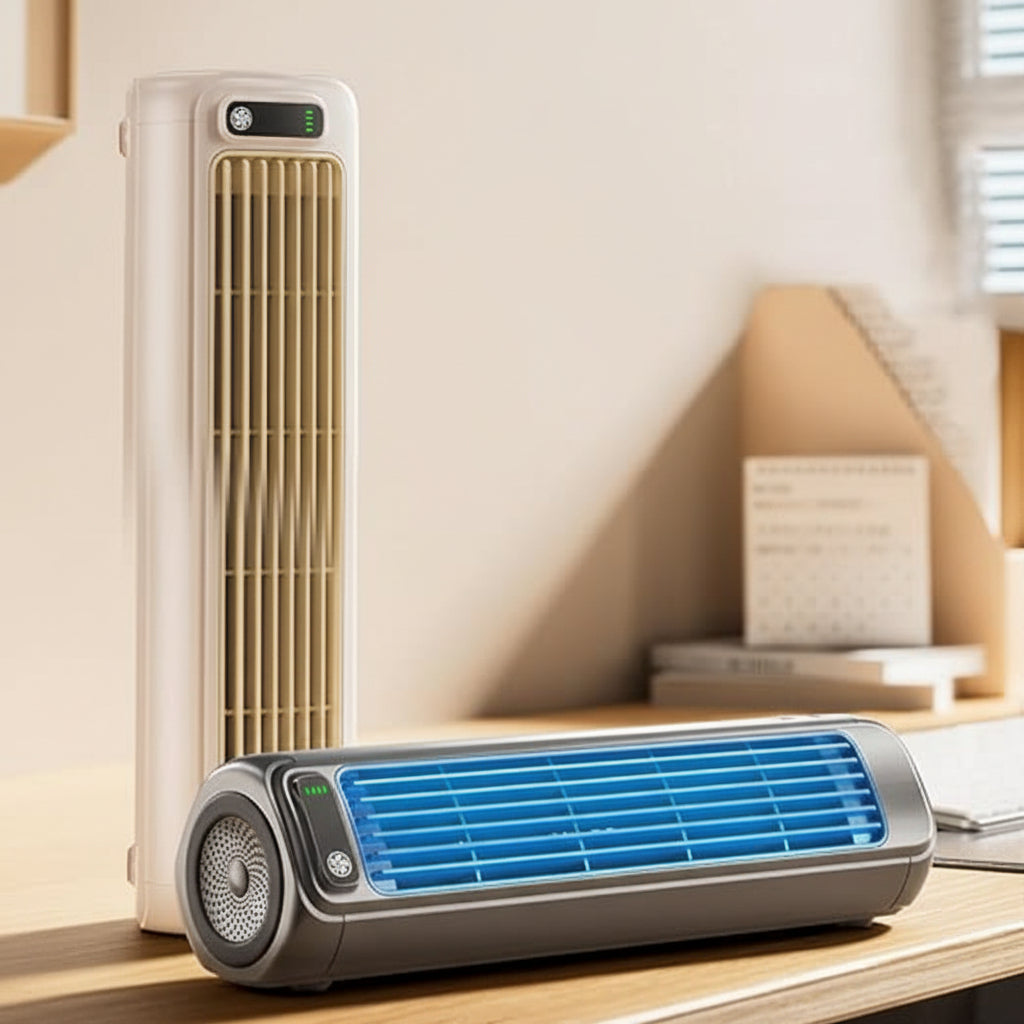 Kompakter Turmventilator mit blattlosem USB-Design für persönliche Kühlung | Temsk
