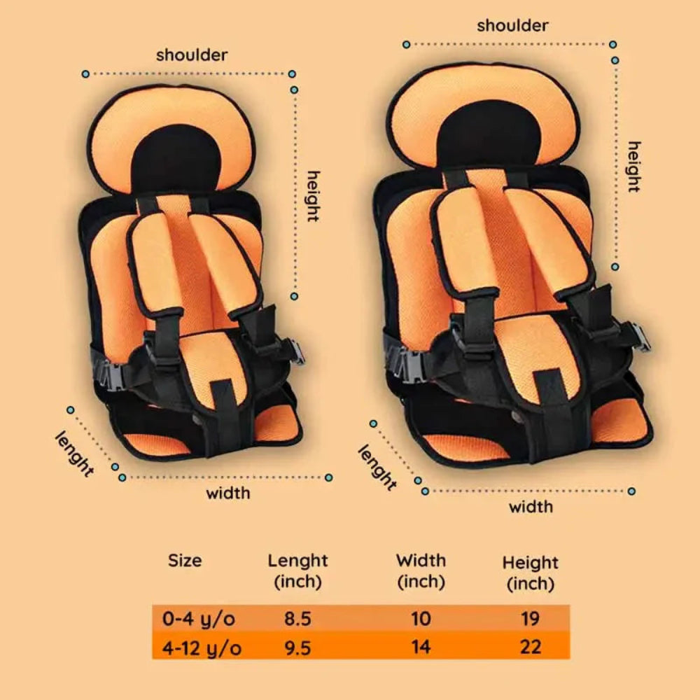Tragbarer Kindersitzerhöher für Kleinkinder mit Reisegurt für sichere Fahrten | Temsk