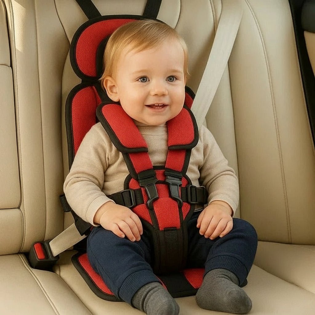 Kids Portable Travel Car Seat Booster With Safety Harness | Temsk