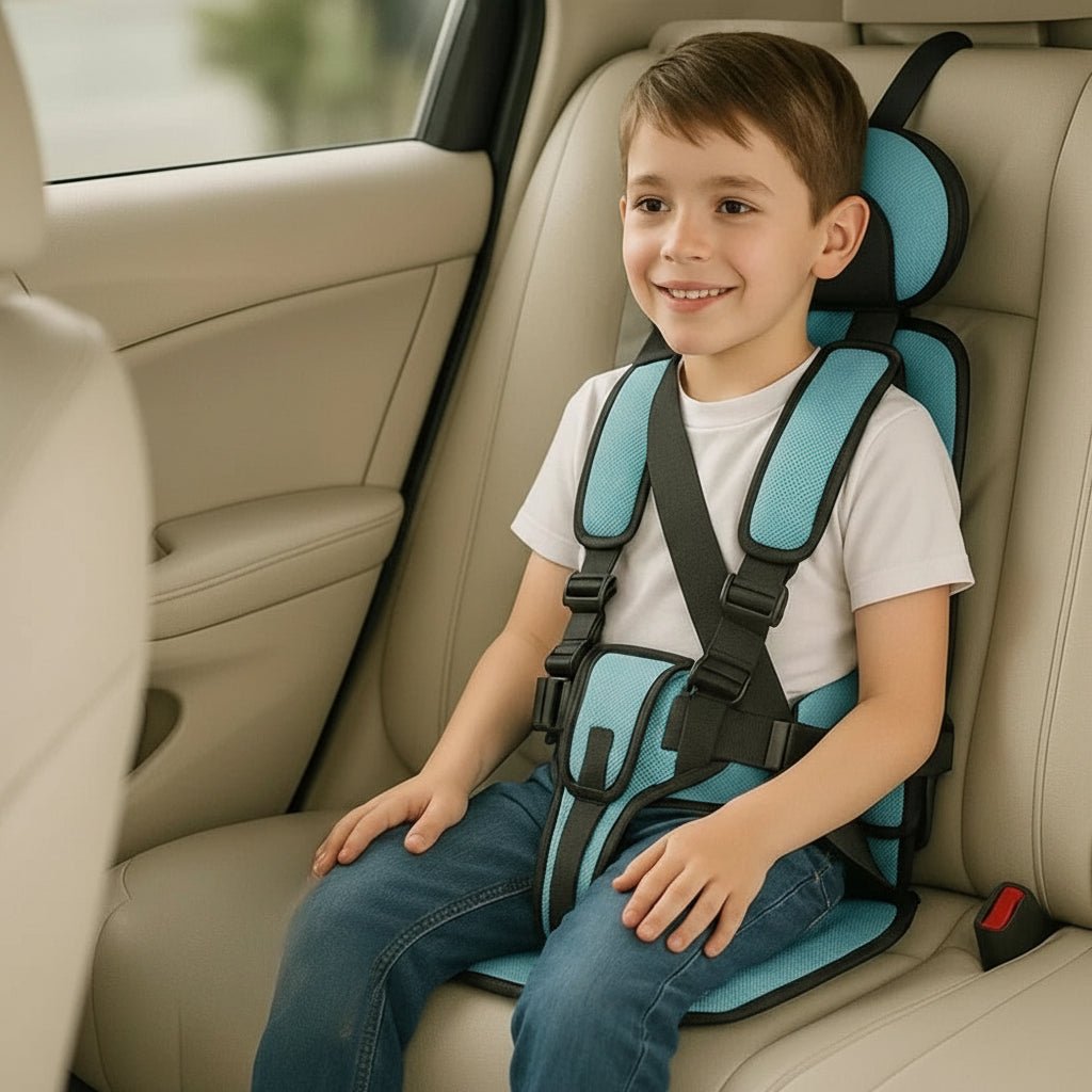 Kids Portable Travel Car Seat Booster With Safety Harness | Temsk