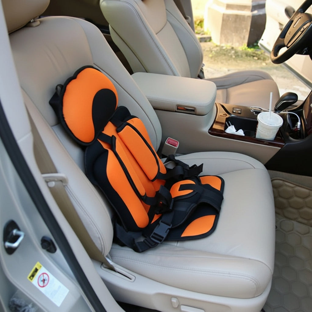 Kids Portable Travel Car Seat Booster With Safety Harness | Temsk