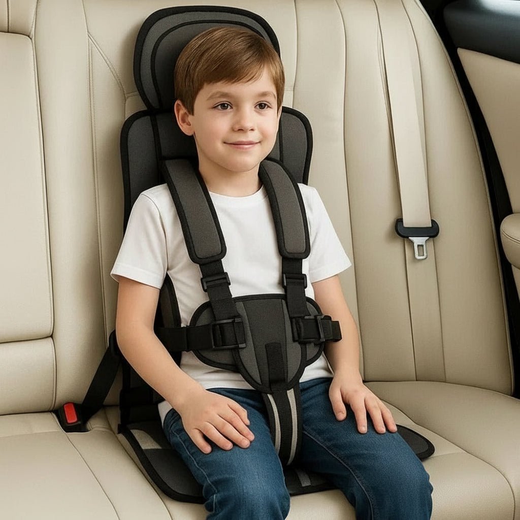 Kids Portable Travel Car Seat Booster With Safety Harness | Temsk
