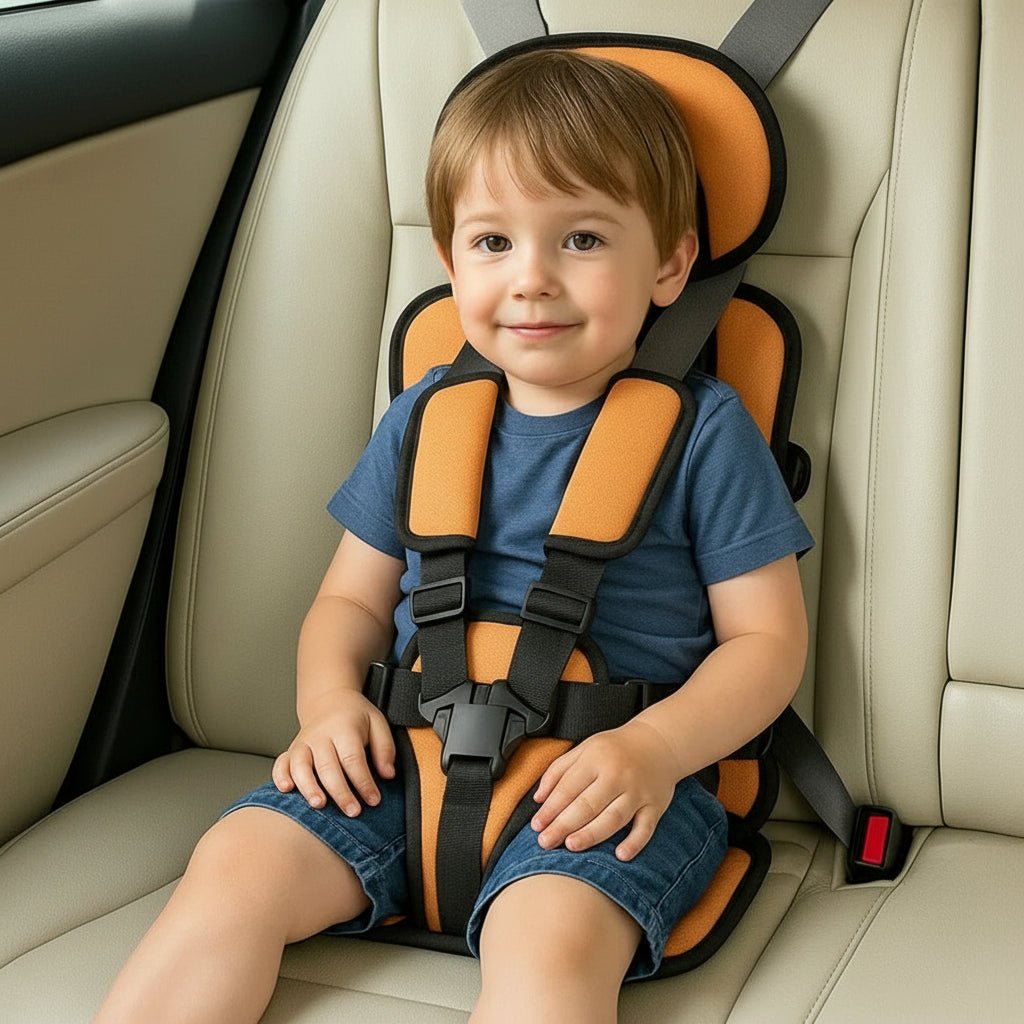 Kids Portable Travel Car Seat Booster With Safety Harness | Temsk