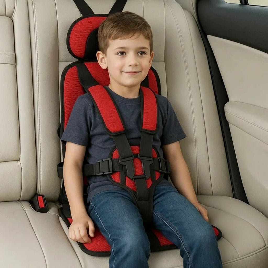 Kids Portable Travel Car Seat Booster With Safety Harness | Temsk