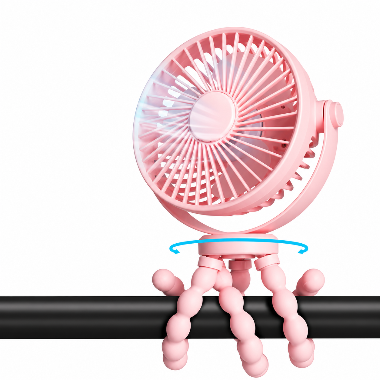 Wiederaufladbarer USB-Clip-Ventilator für den Schreibtisch zur tragbaren Kühlung | Temsk