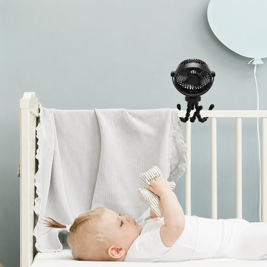 Wiederaufladbarer USB-Clip-Ventilator für den Schreibtisch zur tragbaren Kühlung | Temsk