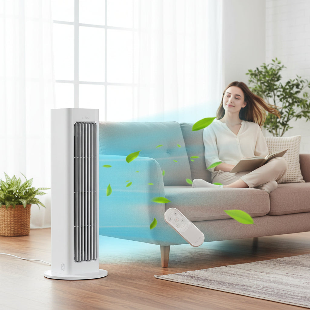 Tragbarer oszillierender Turmventilator zur Kühlung von Räumen überall | Temsk