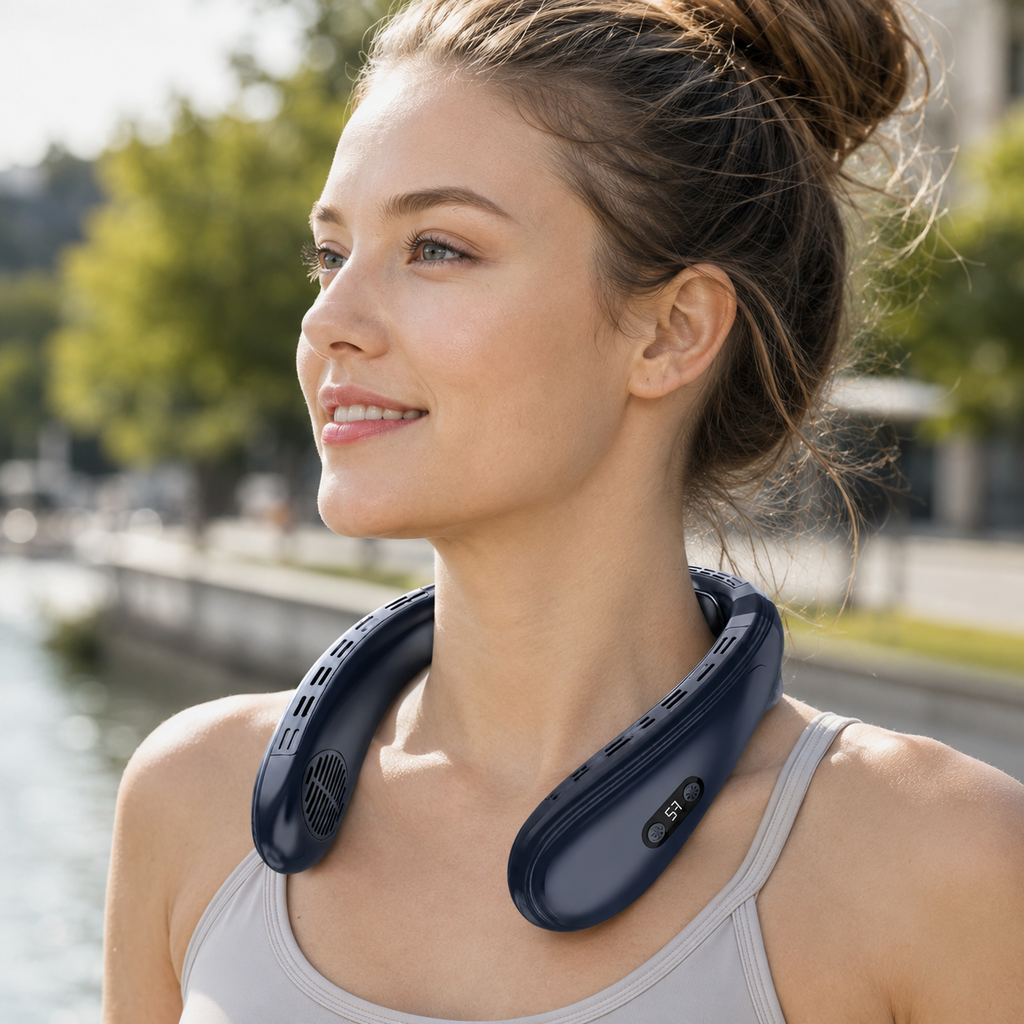 Wiederaufladbarer Nackenventilator mit Clip und verstellbarem Design für einfache Kühlung | Temsk