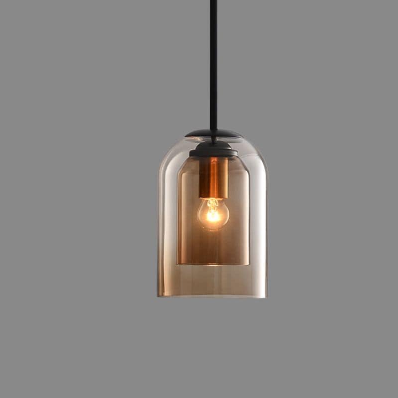 Nordische moderne Glas-Pendelleuchte für den Innenbereich in Wohnräumen | Temsk