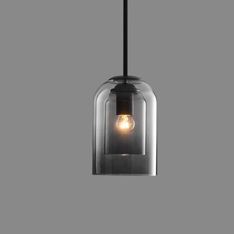 Mica Pendelleuchte im Mid-Century-Stil mit doppeltem Glasschirm | Temsk