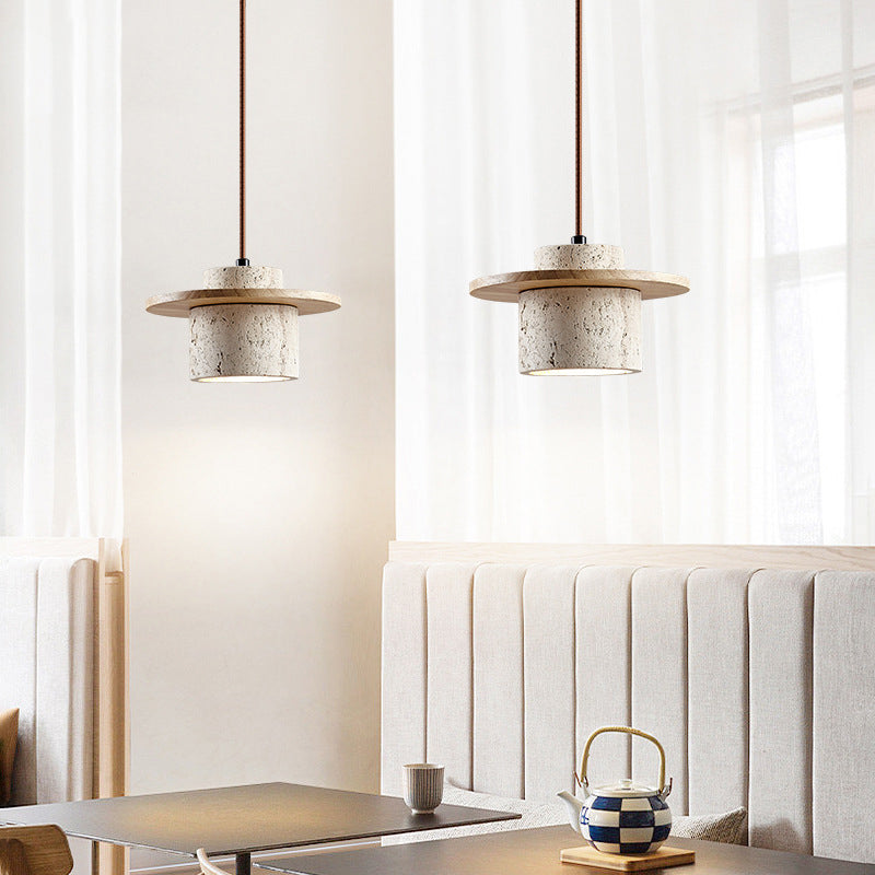 Sylvaris Cascade Travertine Pendant Lamp for Warm Modern Spaces | Snurv | Temsk