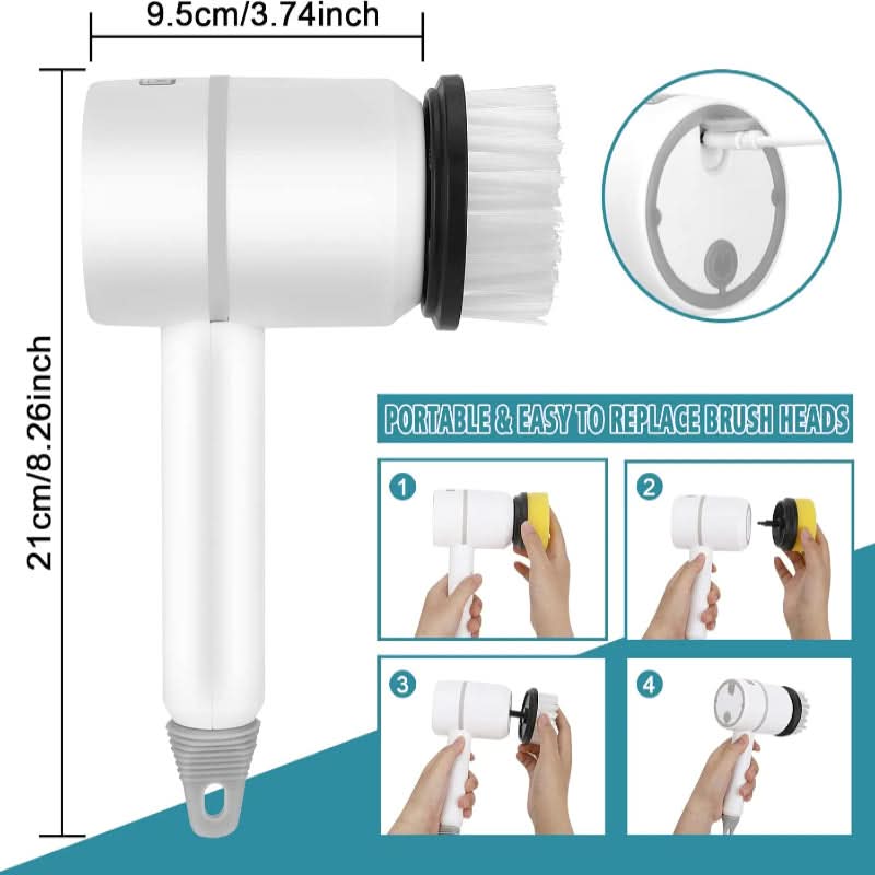 BrightNova Scrub Pro Replaceable Heads For All Surfaces | Temsk