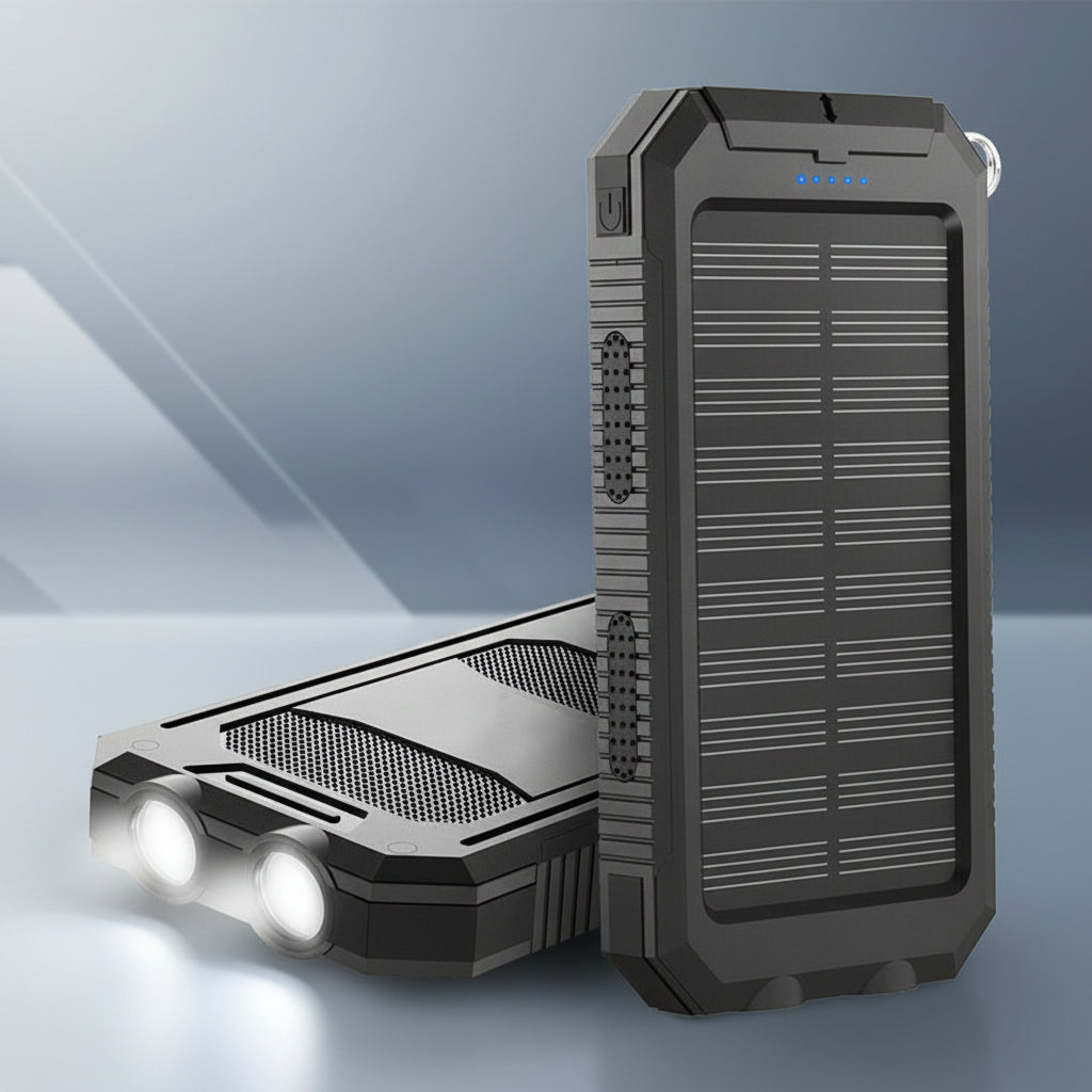 Solar Powered 20000mAh Waterproof Battery Pack For Outdoor Use | Temsk