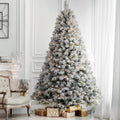 Schneebedeckter Weihnachtsbaum mit vorinstallierten LED-Lichtern | Temsk