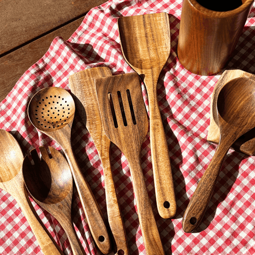 EverLeaf Sustainable Wooden Kitchen Utensil Set For Everyday Use By Temsk